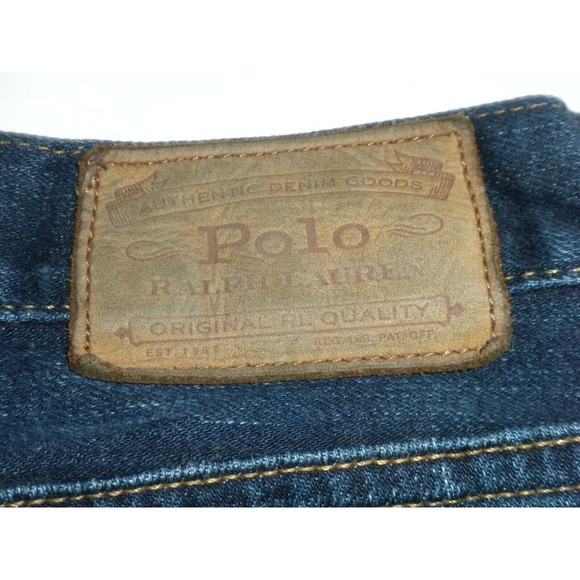 Polo Ralph Lauren Jeans Mens 40x32 Blue Denim Varick Slim Straight Dark Wash - Picture 6 of 15